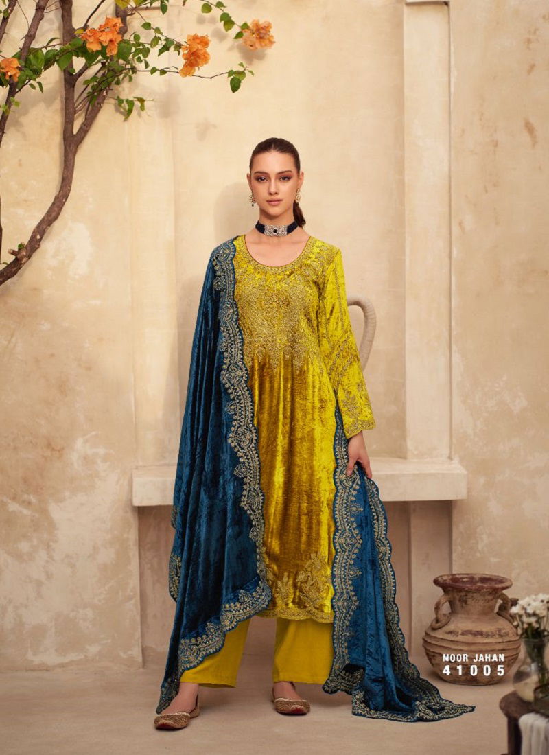 Noorjahan By Mumtaz Art Heavy Velvet Embroidery Salwar Kameez